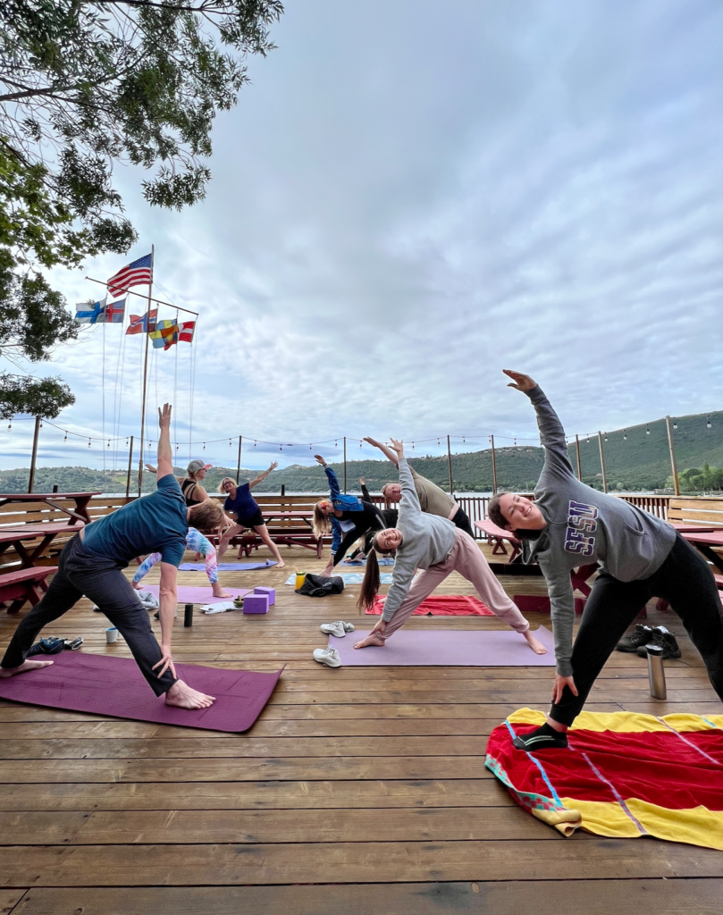 Yoga on the deck