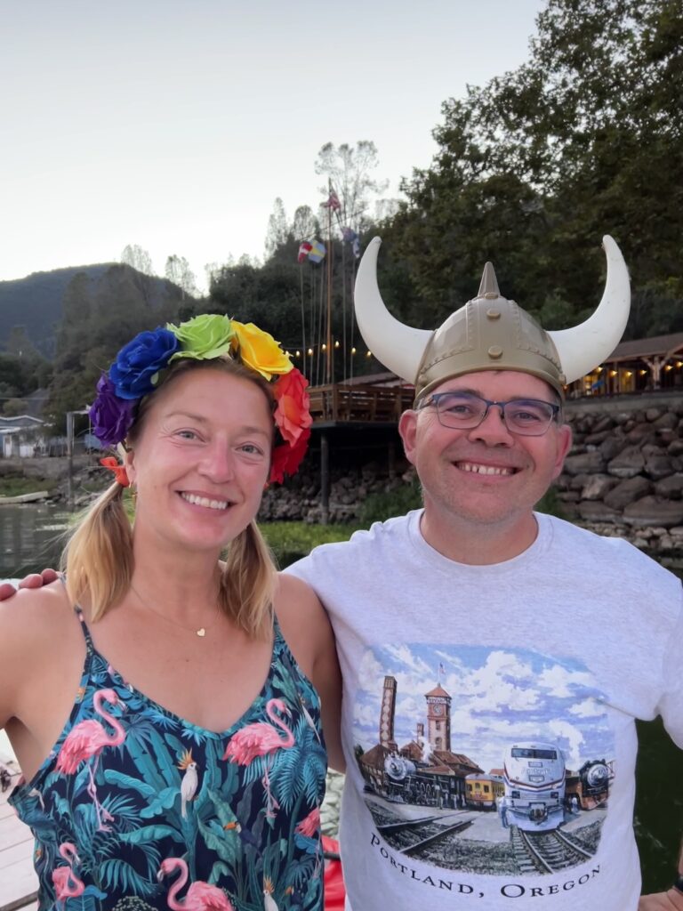 Jeanette and Erde at the viking luau